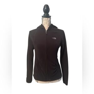 The North Face Fleece. ‎ Black.  Zip up.  Hooded.  Women’s size Small.